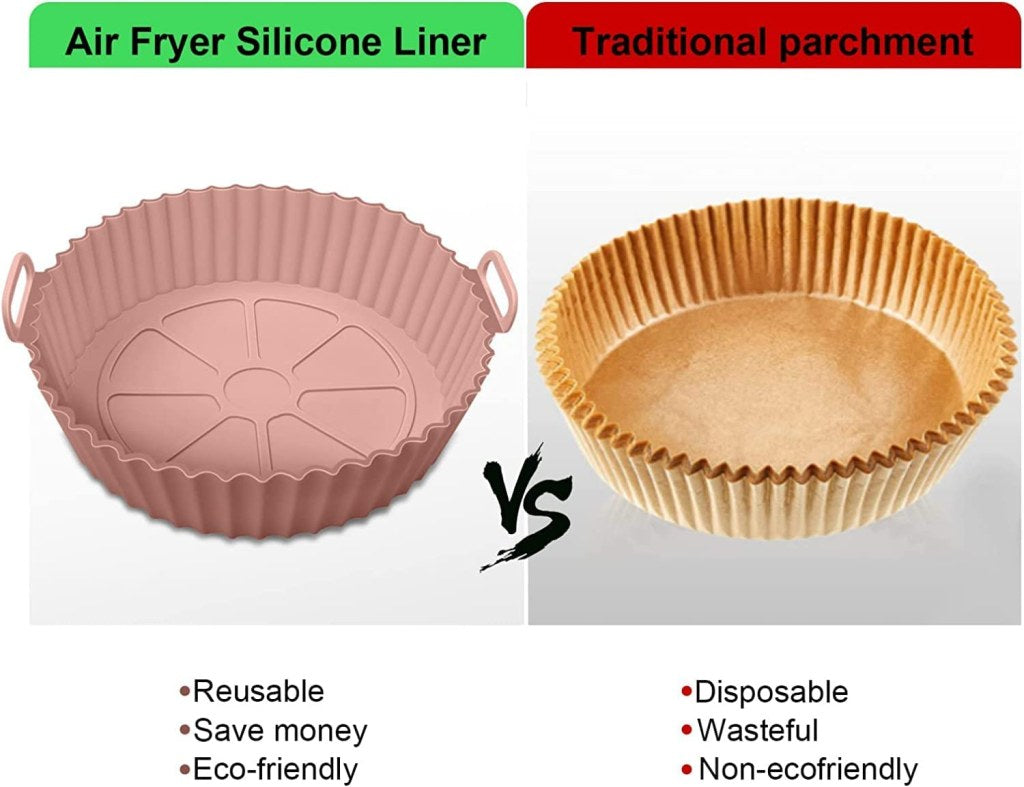 Air Fryer Silicone Pot – 1pcs Heatproof Basket Insert
