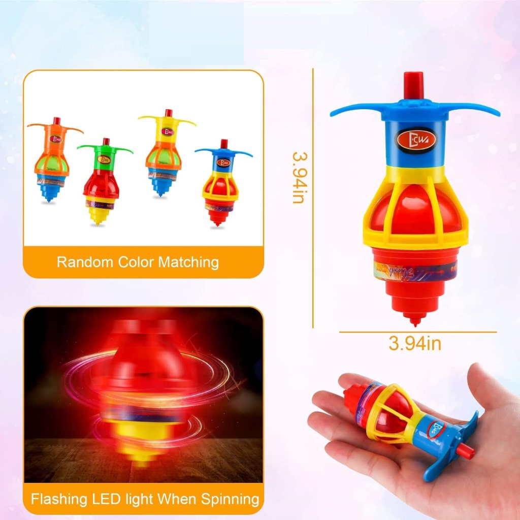 Spinning Tops Toy with LED Lights & Launcher