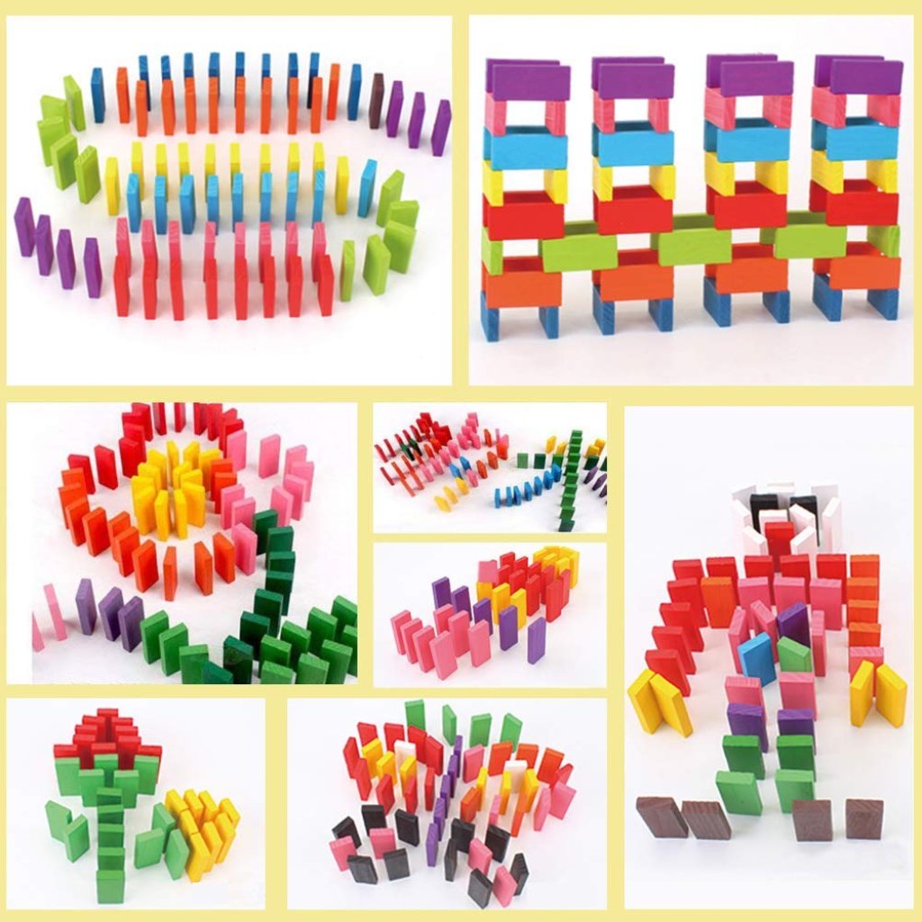 120 pcs Wooden Domino Game Toys