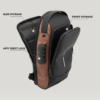 Waterproof USB Sling Backpack – Anti-Theft Design
