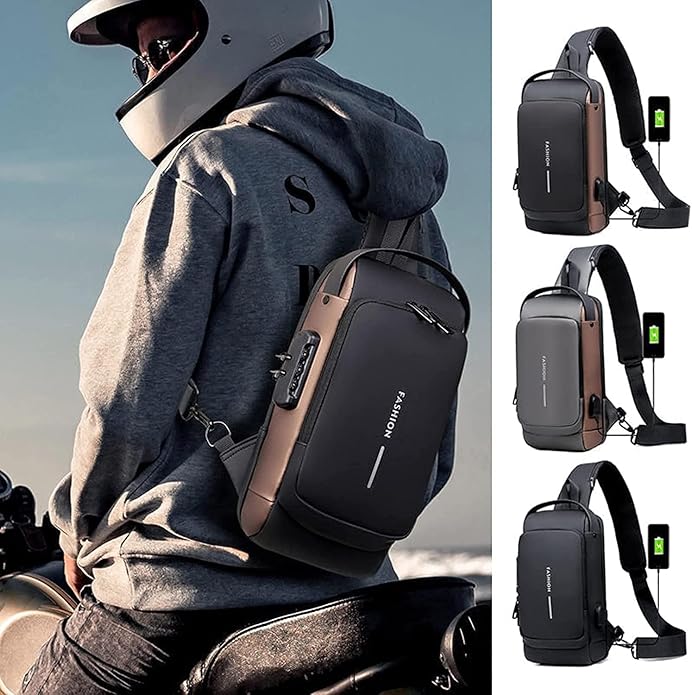 Waterproof USB Sling Backpack – Anti-Theft Design