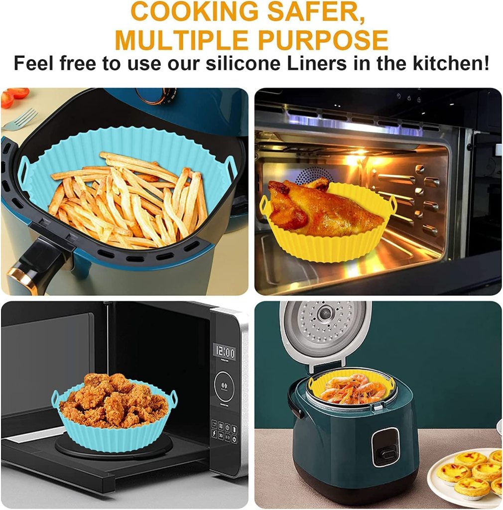 Air Fryer Silicone Pot – 1pcs Heatproof Basket Insert