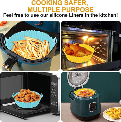 Air Fryer Silicone Pot – 1pcs Heatproof Basket Insert