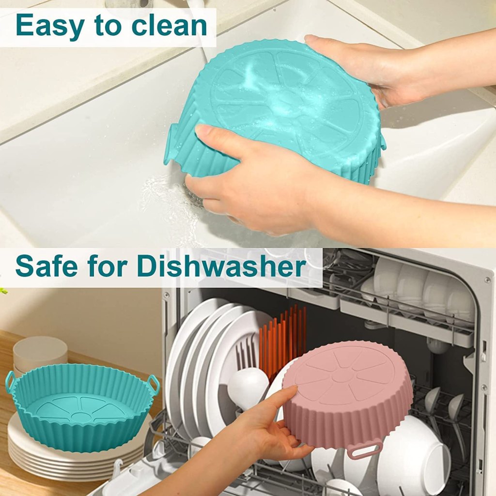 Air Fryer Silicone Pot – 1pcs Heatproof Basket Insert