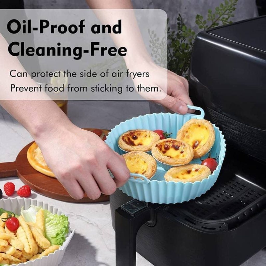 Air Fryer Silicone Pot – 1pcs Heatproof Basket Insert