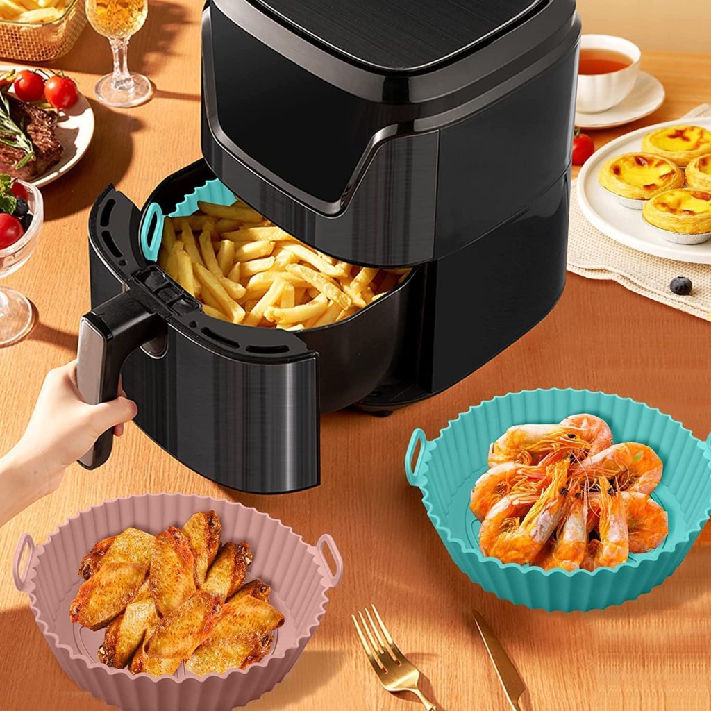 Air Fryer Silicone Pot – 1pcs Heatproof Basket Insert