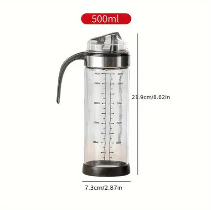 500ml Glass Oil Bottle With Ergonomic Non Slip Handle Kitchenware