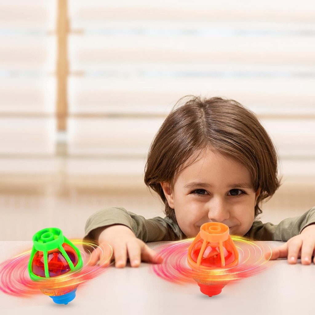 Spinning Tops Toy with LED Lights & Launcher