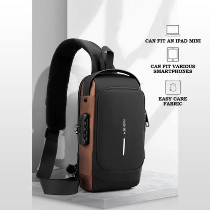 Waterproof USB Sling Backpack – Anti-Theft Design